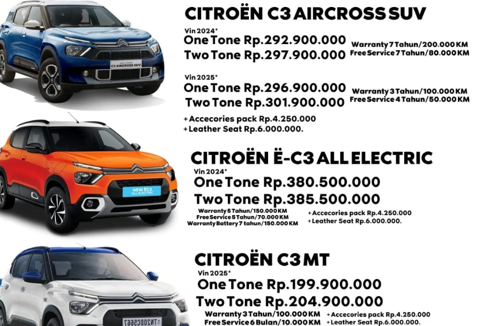 Harga Mobil Citroen 2026 - Promo Diskon Mobil Citroen